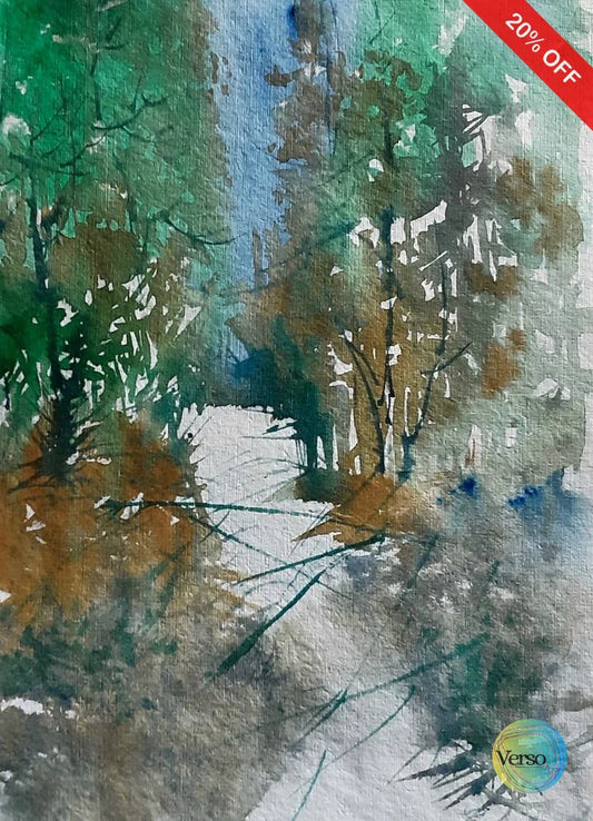 Landscape 10 8 x 10 cm / Watercolor / Unframed, shipped in a roll