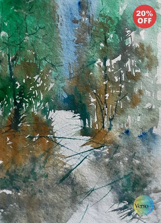 Landscape 10 8 x 10 cm / Watercolor / Unframed, shipped in a roll