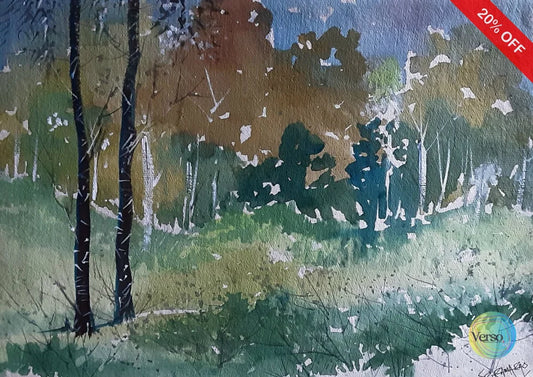 Landscape 11 14 x 10 cm / Watercolor / Unframed, shipped in a roll