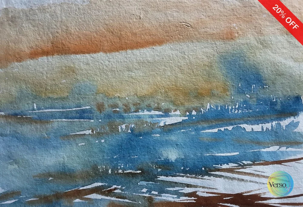 Landscape 12 10 x 8 cm / Watercolor / Unframed, shipped in a roll