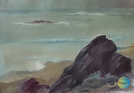 Landscape 13 14 x 10 cm / Watercolor / Unframed, shipped in a roll