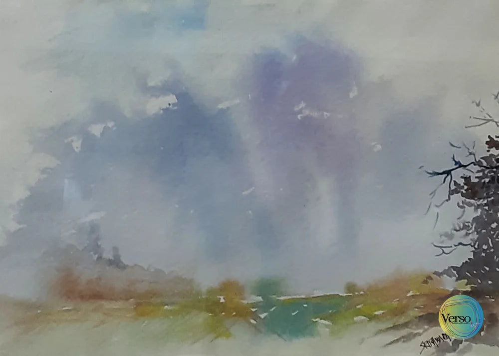 Landscape 14 14 x 10 cm / Watercolor / Unframed, shipped in a roll