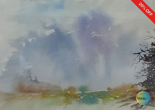 Landscape 14 14 x 10 cm / Watercolor / Unframed, shipped in a roll