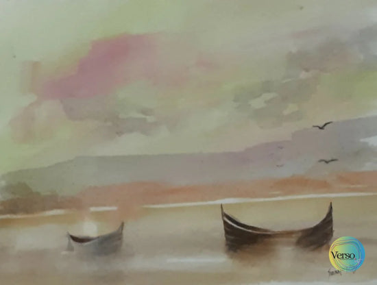 Landscape-17 14 x 10 cm / Watercolor / Unframed, shipped in roll