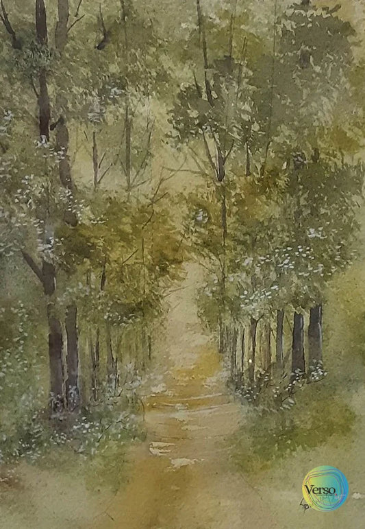Landscape 19 10 x 14 cm / Watercolor / Unframed, shipped in a roll