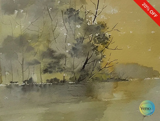 Landscape 20 14 x 10 cm / Watercolor / Unframed, shipped in a roll