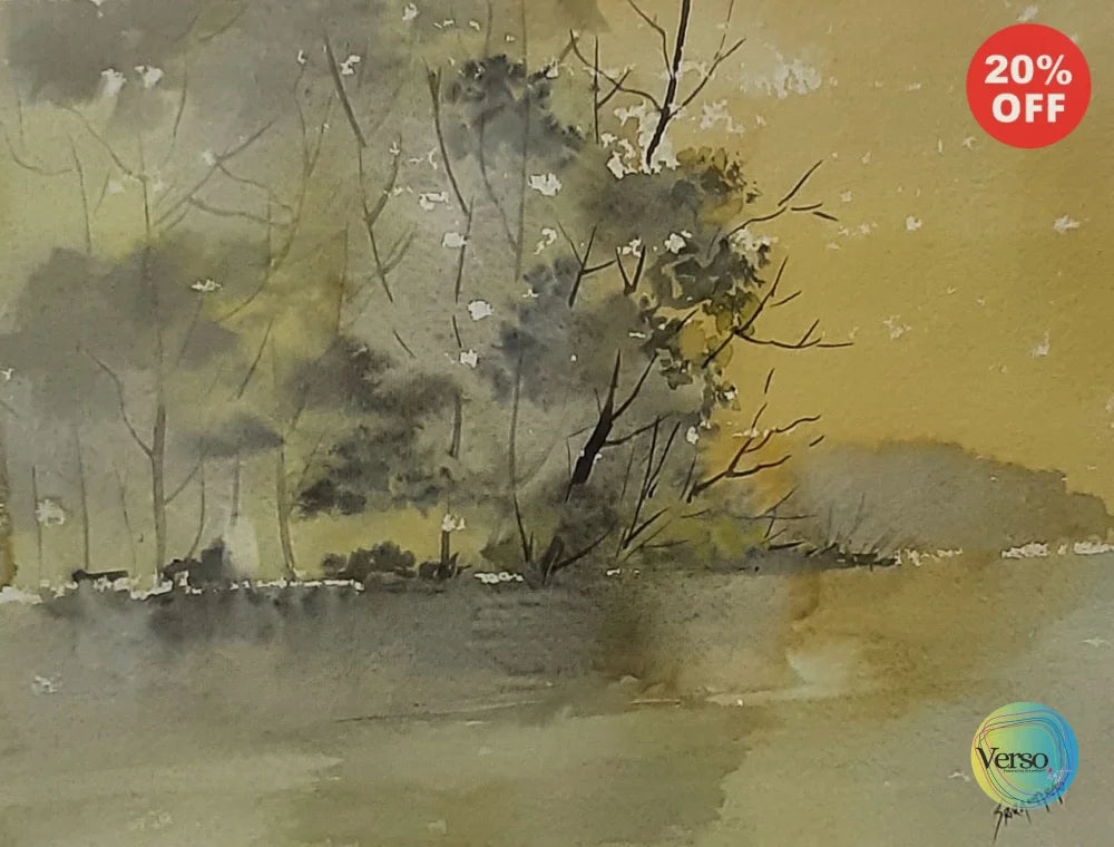 Landscape 20 14 x 10 cm / Watercolor / Unframed, shipped in a roll