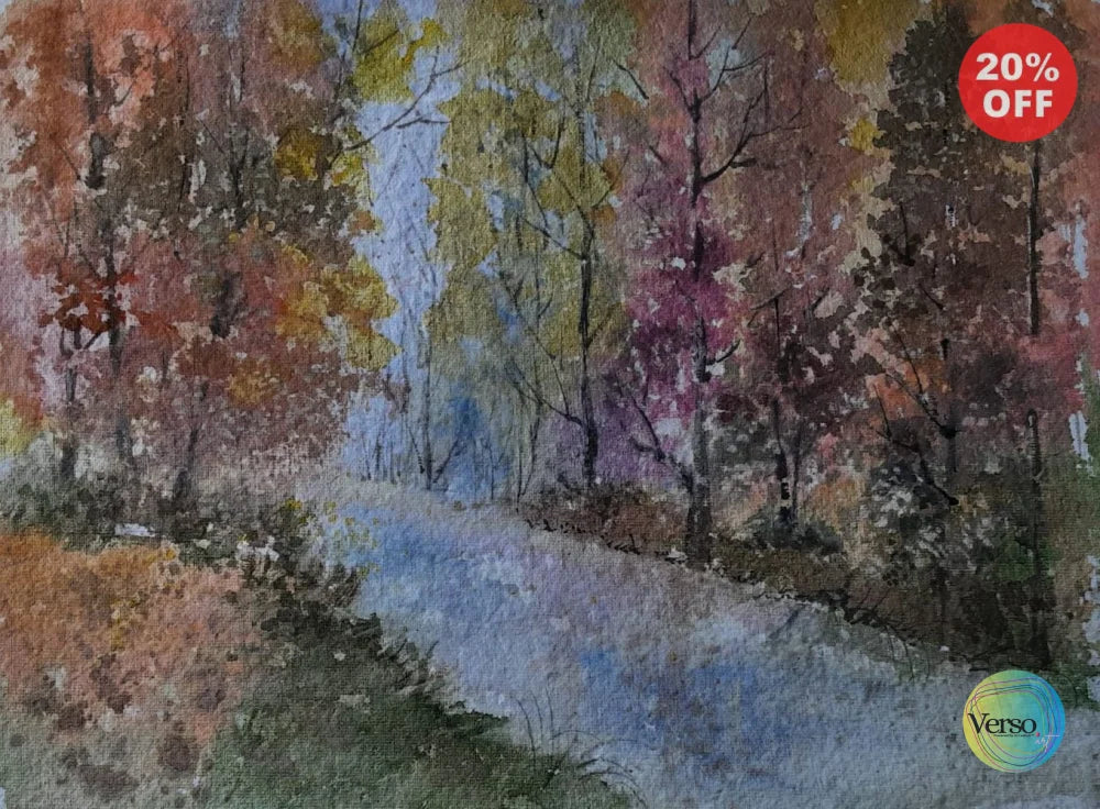 Landscape 21 14 x 10 cm / Watercolor / Unframed, shipped in a roll