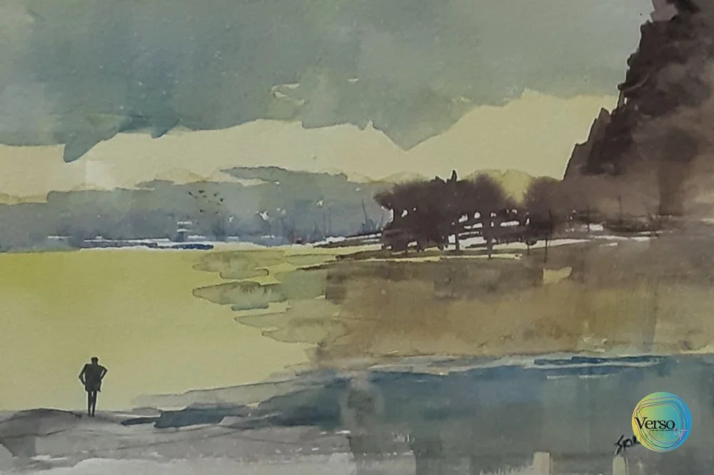 Landscape 4 14 x 10 cm / Watercolor / Unframed, shipped in a roll