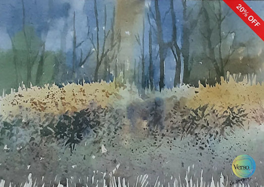 Landscape 5 14 x 10 cm / Watercolor / Unframed, shipped in a roll