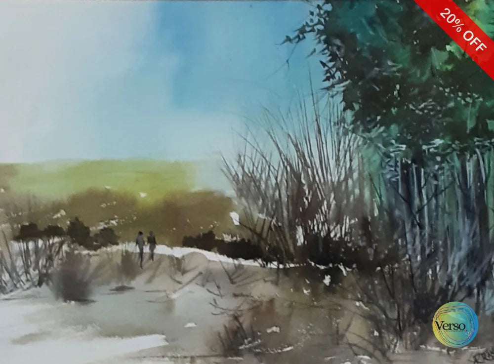 Landscape 8 14 x 10 cm / Watercolor / Unframed, shipped in a roll