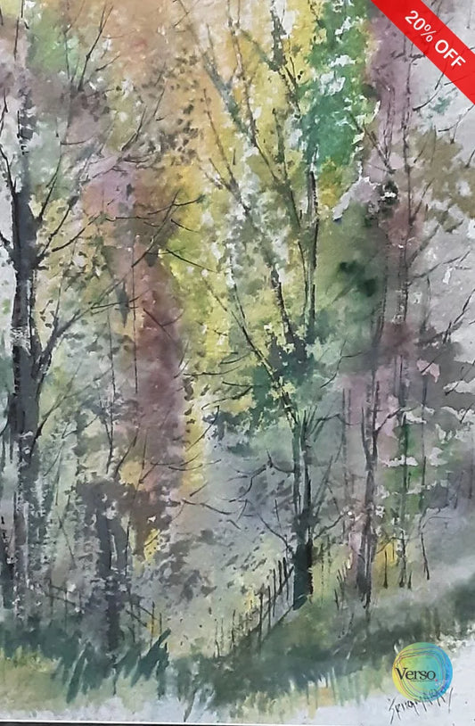 Landscape 9 10 x 14 cm / Watercolor / Unframed, shipped in a roll