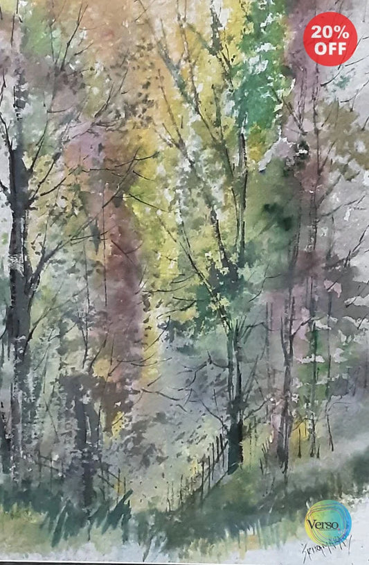 Landscape 9 10 x 14 cm / Watercolor / Unframed, shipped in a roll