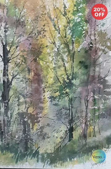 Landscape 9 10 x 14 cm / Watercolor / Unframed, shipped in a roll