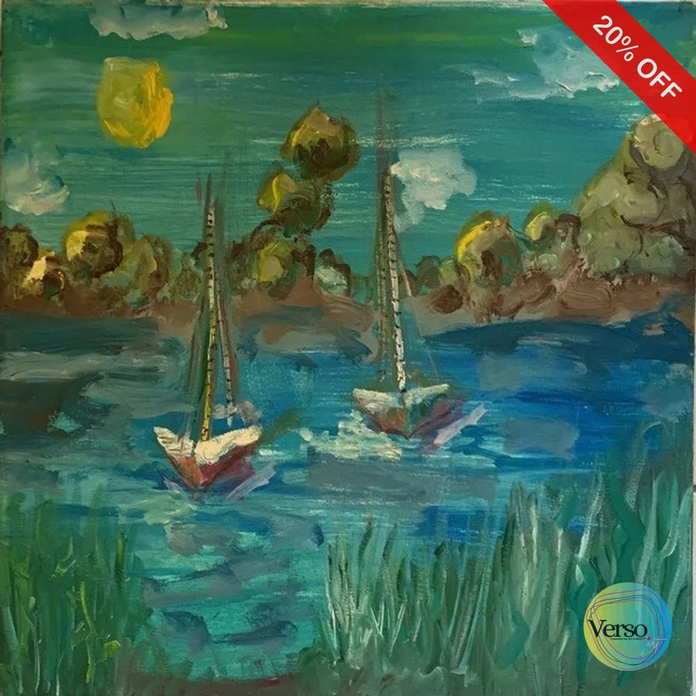 landscape of Aswan city 65 x 55 cm / Oil / Unframed, shipped in roll