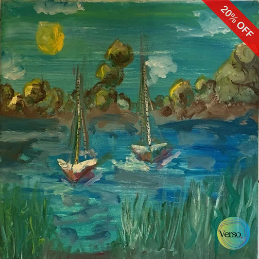 landscape of Aswan city 65 x 55 cm / Oil / Unframed, shipped in roll