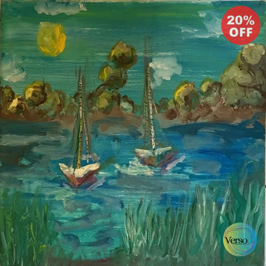 landscape of Aswan city 65 x 55 cm / Oil / Unframed, shipped in roll