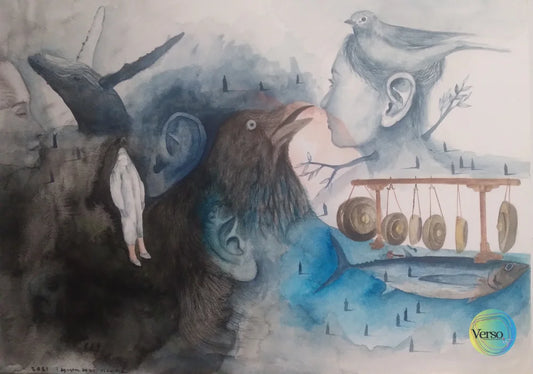 Light of Hope 40 x 30 cm / Watercolor / Unframed, shipped in roll