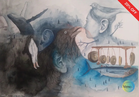 Light of Hope 40 x 30 cm / Watercolor / Unframed, shipped in roll