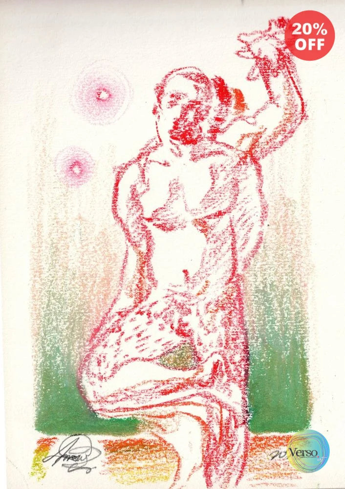 Little Confused - 14 x 19 cm / Pastel / Unframed, shipped in a roll