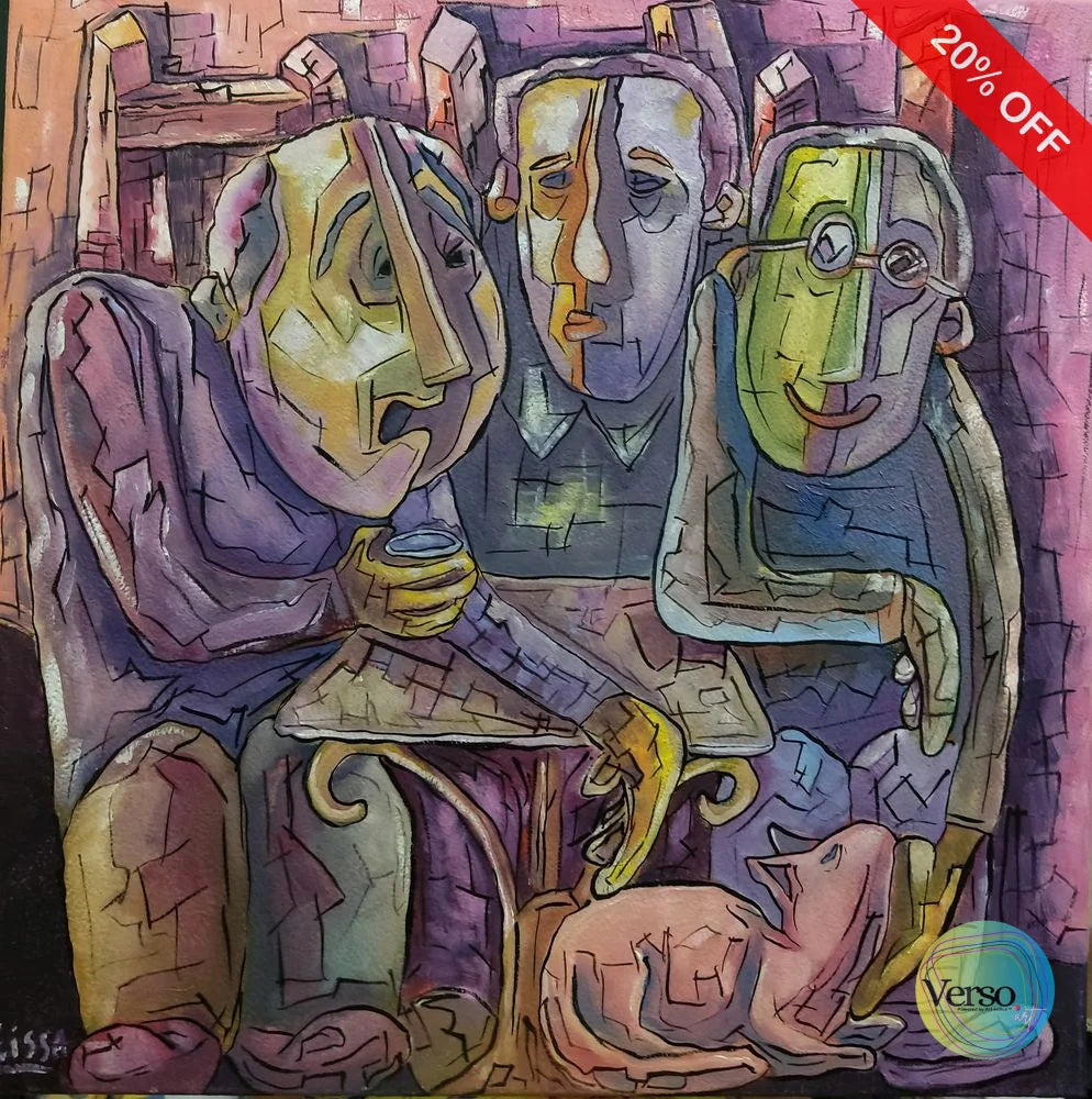 local cafe 60 x 60 cm / Oil / Unframed, shipped in roll