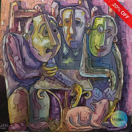 local cafe 60 x 60 cm / Oil / Unframed, shipped in roll