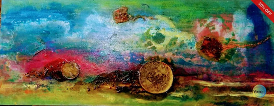 Los cuatro elementos 100 x 50 cm / Oil / Unframed, shipped in a roll