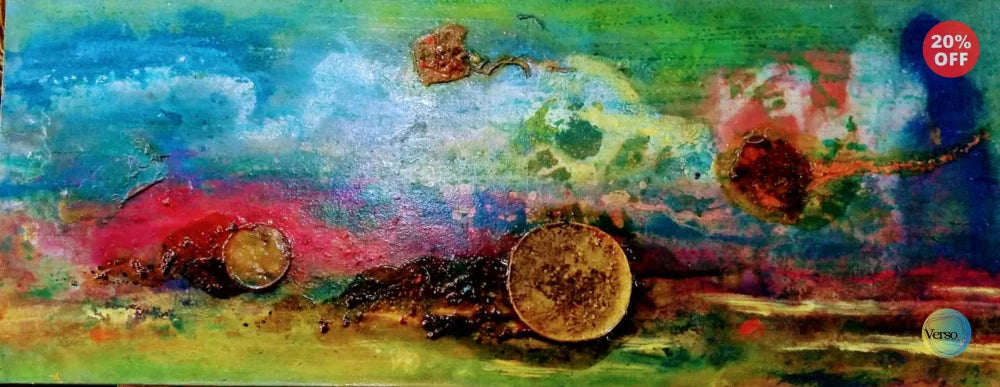 Los cuatro elementos 100 x 50 cm / Oil / Unframed, shipped in a roll