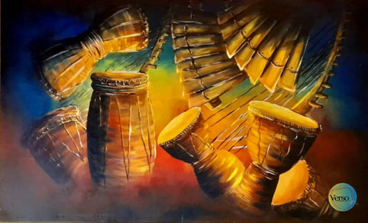 Love for musical instruments 110 x 70 cm / Acrylic / Unframed, shipped in roll