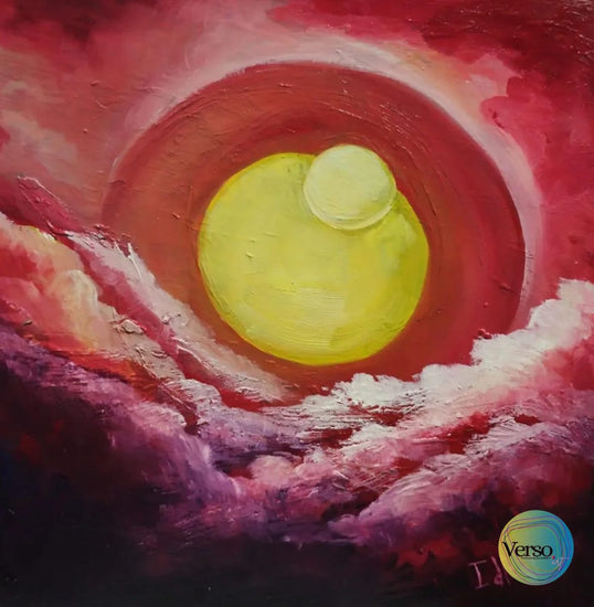 Lunas hermanas 20 x 20 cm / Oil / Unframed, shipped in roll