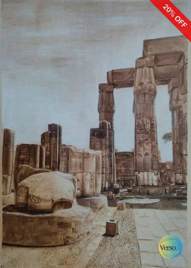 Luxor temple 30 x 42 cm / Pen & Ink / Unframed, shipped in roll