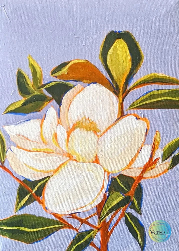 Magnolia Flower 8 x 11 cm / Acrylic / Unframed, shipped in roll