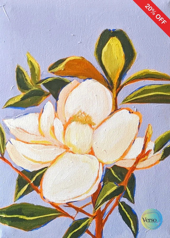 Magnolia Flower 8 x 11 cm / Acrylic / Unframed, shipped in roll