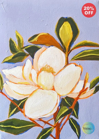 Magnolia Flower 8 x 11 cm / Acrylic / Unframed, shipped in roll