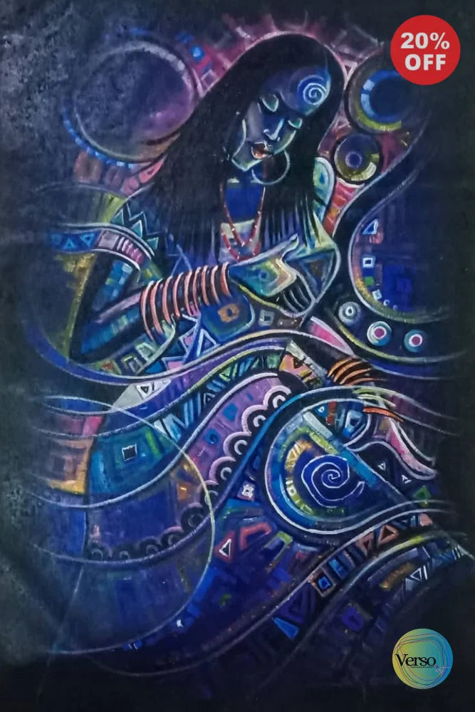 Maiden Lady 24 x 36 cm / Acrylic / Unframed, shipped in roll