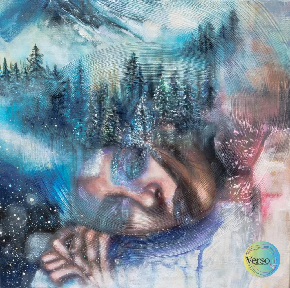 Maiden of the Woods 30 x 30 cm / Oil / Unframed, shipped in roll