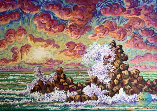 Mar de leva 70 x 100 cm / Oil / Unframed, shipped in roll