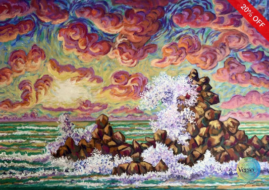 Mar de leva 70 x 100 cm / Oil / Unframed, shipped in roll