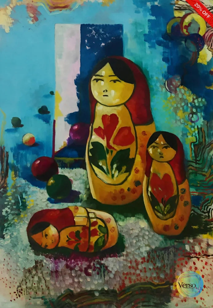 Matroyshka 70 x 100 cm / Oil / Unframed, shipped in roll