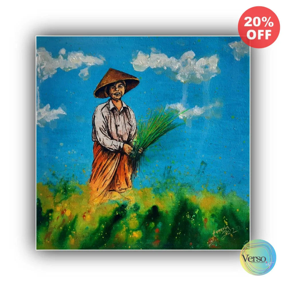 Menuai (The Reaping) - 30 x 30 cm / Acrylic / Unframed, shipped in a roll
