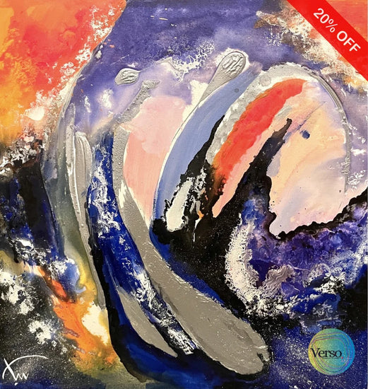 Meteors 60 x 60 cm / Acrylic / Unframed, shipped in a roll