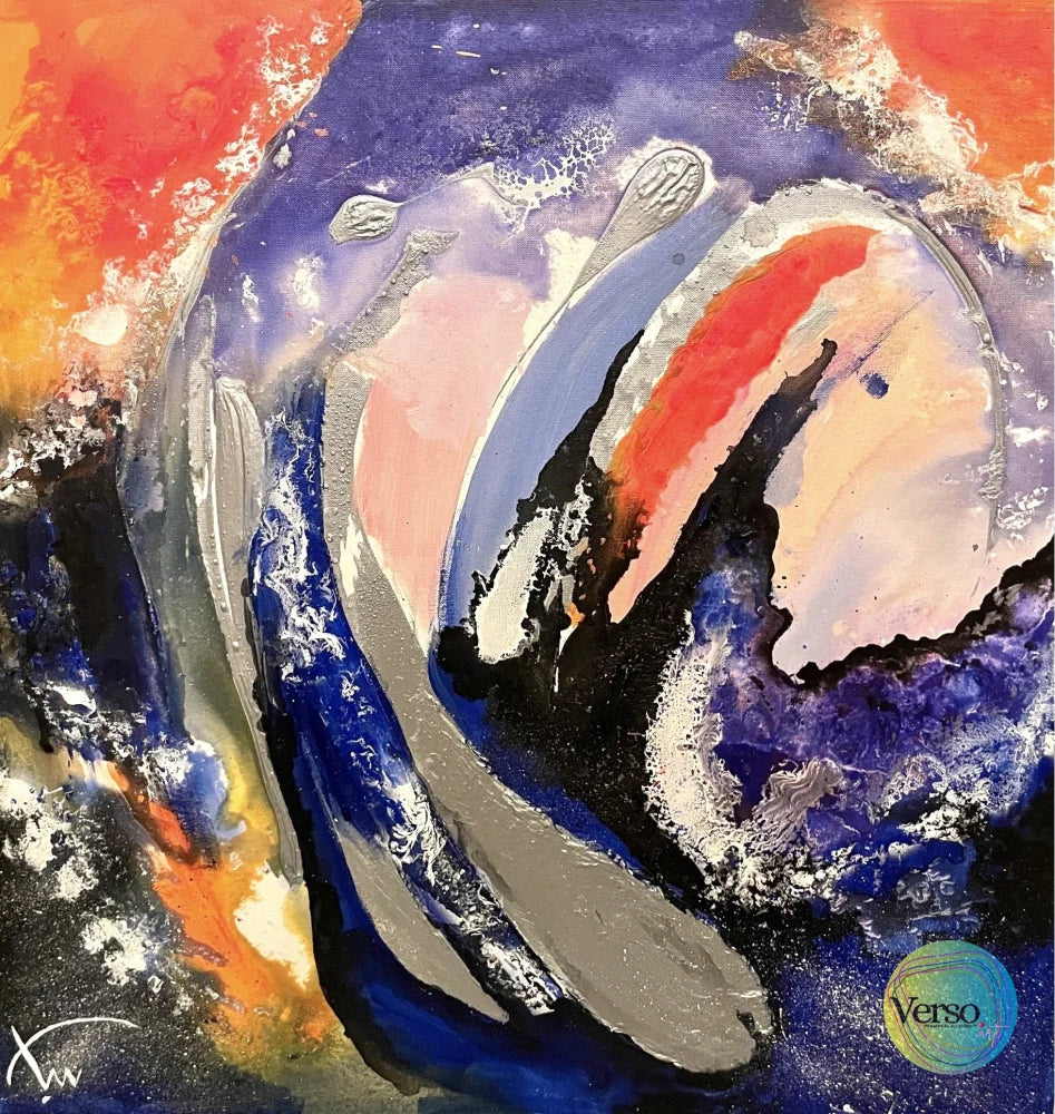 Meteors 60 x 60 cm / Acrylic / Unframed, shipped in a roll