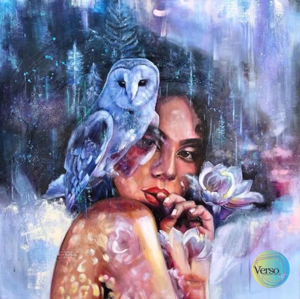 Minerva’s Wisdom 80 x 80 cm / Oil / Unframed, shipped in a roll