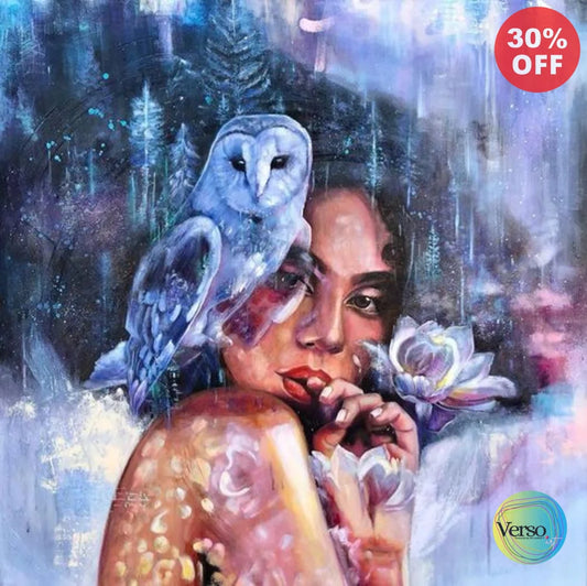 Minerva’s Wisdom 80 x 80 cm / Oil / Unframed, shipped in roll