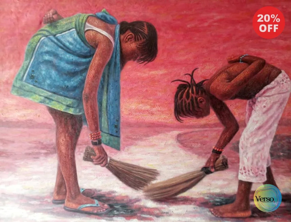 Morning Chore 51 x 42 cm / Acrylic / Unframed, shipped in roll
