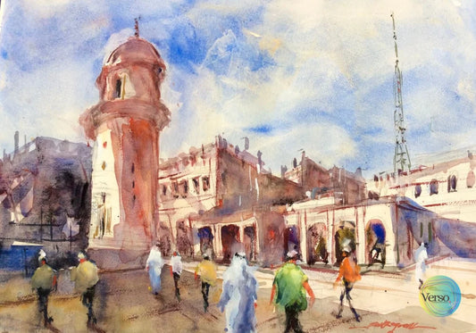 Mosque Souqwagif 53 x 37 cm / Watercolor / Unframed, shipped in roll
