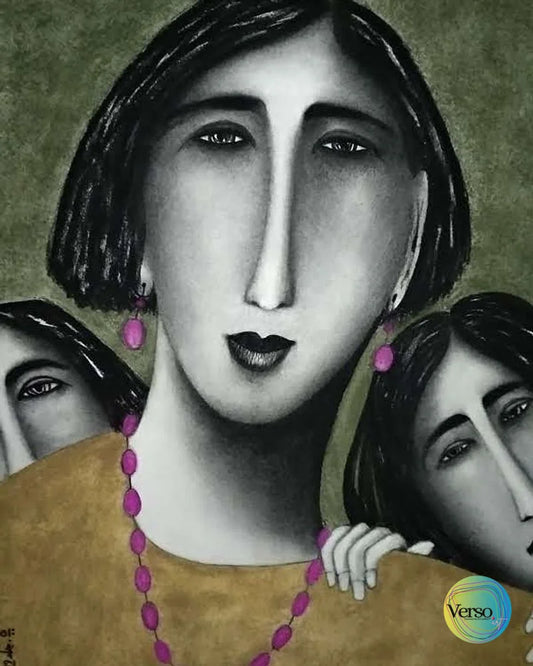 Mother and Daughters 50 x 70 cm / Mixed / Unframed, shipped in roll
