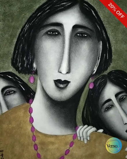 Mother and Daughters 50 x 70 cm / Mixed / Unframed, shipped in a roll