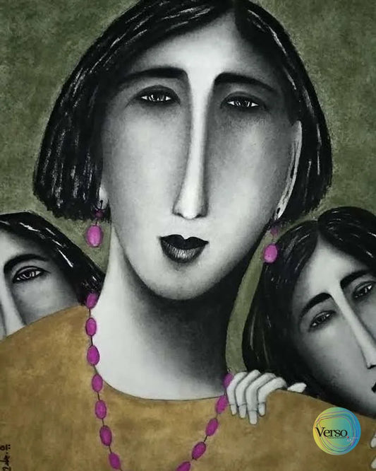 Mother and Daughters 50 x 70 cm / Mixed / Unframed, shipped in a roll