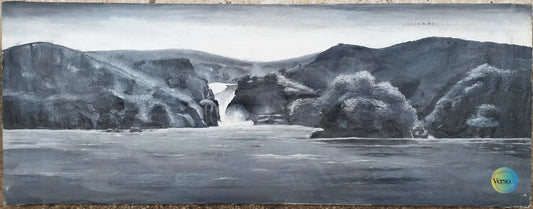 Muchison falls 66 x 25 cm / Acrylic / Unframed, shipped in roll